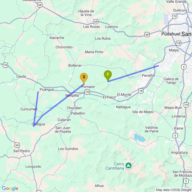 Mapa de Vuelta San Pedro 200